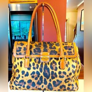 DOLCE & GABBANA Damiano 7 Leopard Print Bag w/COA. Vintage. EUC